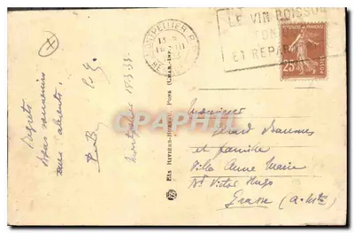 Montpellier — Zamek Wody — Grasse, n° 10147 — Rewers