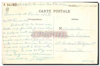 Clermont-l'Hérault — Interior da Paróquia — Édit L. Coste — Verso