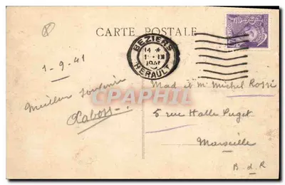 Béziers — Katedra św. Nazareza i Zamek Fortyczny — Wyd. Clareton - Béziers — Rewers