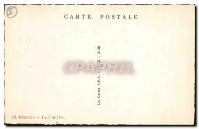 Béziers — Teatr — Karty A.P.A. — ALBI — Rewers