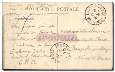NANCY-THERMAL i Atrakcje — Rue du Sergent-Blandan — Dom Magazynów Zjednoczonych, wyd., Nancy — Rewers