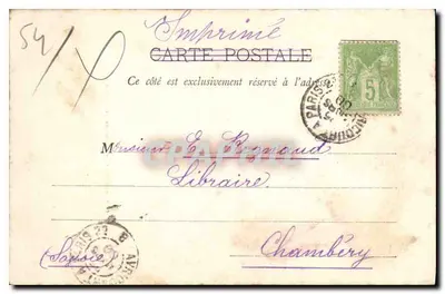 Nancy — Poort van de Chappe — Uitgever: Matéron van de Warenhuis Transfert — Achterkant