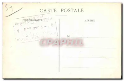 Nancy - Kwatera Blandan — widok z wejścia głównego z placem honorowym — wydawca Magasin Réunis, Nancy, nr 98 — Rewers