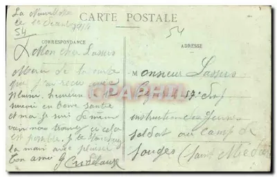 Nancy - Bombardowanie 9-10 września 1914 - Rue Ste-Anne - Dom Kultu Ewangelickiego — Rewers
