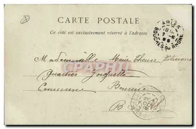 Arles — Katedra Świętego Trofima, Statuy na portalu — kolekcja ND Phot n°94 — Rewers