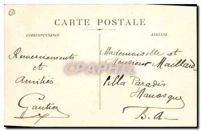 Marseille - Ansicht der Allées de Meilhan und der Capucines — Edition des Nouvelles Galeries, Nr. 52 — Rückseite
