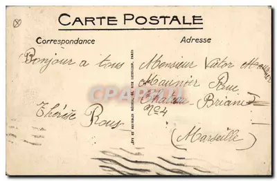 Stara pocztówka Martigues ogólny widok — Rewers