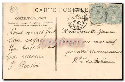 Aix-en-Provence — Entrada do Cours Mirabeau — Coleção Jaussaud — Verso
