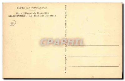 Martigues — L'angolo dei Pintori — Edizione Artistica A. Tardy — Verso