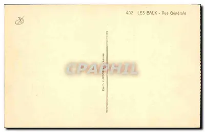 Les Baux — Widok ogółem — Wydawca J. GEORI - Arles, n° 402 — Rewers
