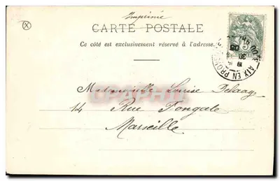 Umgebung von Aix-en-Provence — Château du Tholonet — C. Martinhet, Verlag — Rückseite
