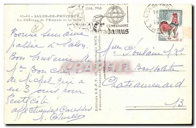 Castillo del Emperador en Salon-de-Provence — Ediciones S.E.P.T. n°61-44 — Reverso