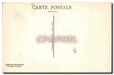 Aix-en-Provence — Fonte de Prata — J. Gouard, Aix — Circlet E. Brun — Verso