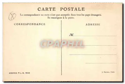 Arles — Klasztor św. Trofimy — Agenda P.L.M. 1928 — Rewers