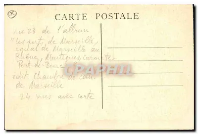 Canal de Marselha ao Ródano — Martigues e o lago de Berre — Coleção da Câmara de Comércio de Marselha — Verso