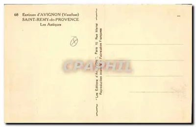 Saint-Rémy-de-Provence — Antyczne — Wydawnictwo Art Yvon — Rewers