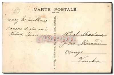 Bilhete postal antigo Saint Chamas Le Pont Flavien — Verso