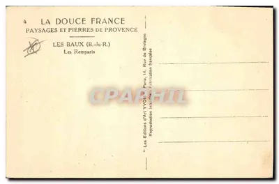 Les Baux (B.-du-R.) — Les Remparts — Éditions d'Art Yvon, Paris — Rewers