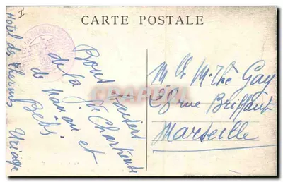 Ogólny widok klasztoru Grande-Chartreuse — Dauphiné — CI A.V. nr 56 — Rewers