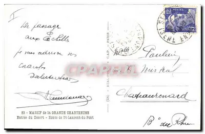 Ingang van het Woestijngebied - Route naar Saint-Laurent-du-Pont — MASSIF van de GRANDE CHARTREUSE — uitgever OAP — Achterkant