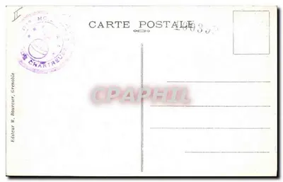 Grande-Chartreuse — A Vivier dos Peixes e a Glacière — Editor M. Bourcier, Grenoble, n° 617 — Verso