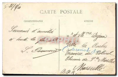 Dauphine - Mosteiro da Grande Chartreuse — Cliché A. V. - Coleção L. P. Grumbie — Verso