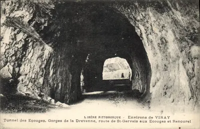 Túnel dos Écouges — Gorges da Drevenne, estrada de St-Gervais aos Écouges e Rencurel — Editor L. S. M. Vintay