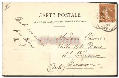 Oisans - Ponte rústica sobre o Vénéon — cliché J.G. - L. Pons, editor Grenoble — Verso