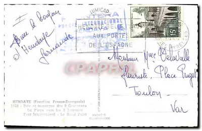 Hendaye — Lembrança de Hendaye — Lumicap — Verso