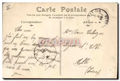 Stara pocztówka Hendaye — Ujście rzeki Bidassoa — Rewers