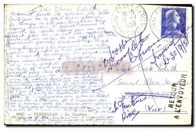 O Castillet em Perpignan — editor Éditions Léon Beck, n° 9003 — Verso