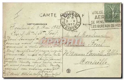Toulouse — Het Hotel de Pierre — Edit. Clémence-Isaure, n° 500 — Achterkant