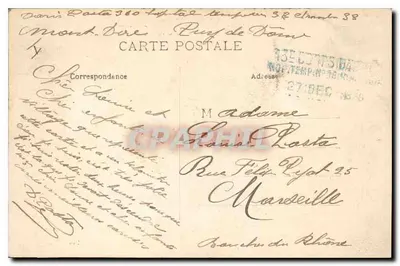 Bourbonnais — Widok z powietrza Bourboule — L'Auvergne — Rewers