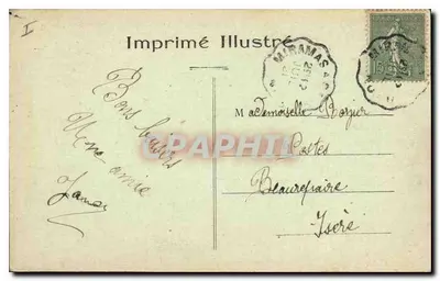Avignon — Pałac Papieski — Façada główna — Imprimé Illustré, n°94 — Rewers