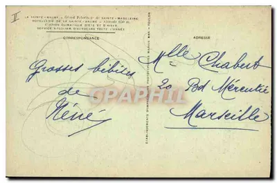 La Sainte-Baume — Entrada da floresta — Hôtel de la Sainte-Baume, St-Zacharie (Var) — Verso