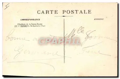 LA SAINTE-BAUME — Wjazd do jaskini — Hôtel de la Sainte-Baume (St-Zacharie, Var) — Rewers
