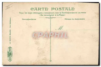 La Sainte-Baume - Algemene uitzicht — uitgever LA SAINTE BAUME - ALGEMENE UITZICHT — Achterkant