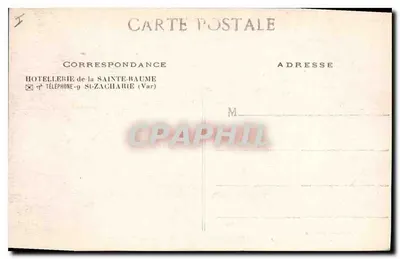 La Sainte-Baume — Intérieur de la Grotte — Imp. Provençale, Marseille, n°4 — Achterkant