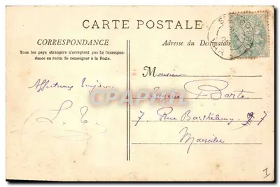 La Sainte-Baume — Przyjazd do jaskini — fototypia E. Lacour - Marseille, n°905 — Rewers