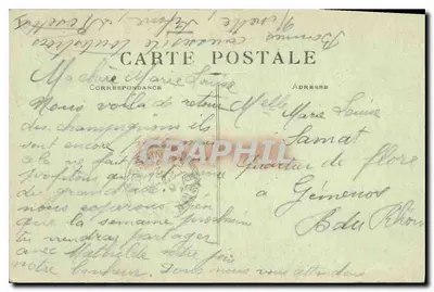 El Plan d'Aups — pasillo con arcos y estatua — editor no identificado — Reverso