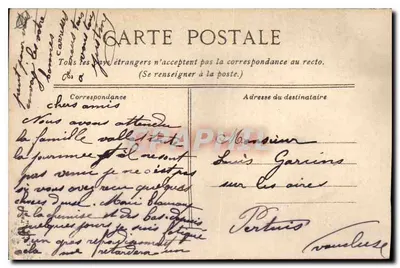 Marseille. A Porta de Aix — vista urbana com veículos — editor V. Bé — n° 51 — Verso