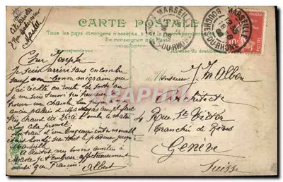 Marsella — La Porte d'Aix — Editor L. V. A. S. n° 2534 — Reverso