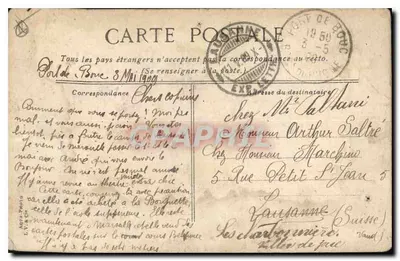 Marseille, a Porta de Aix — editor L.V. Gézé, n°51 — Verso