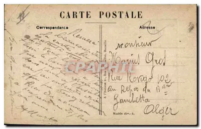 Marseille — O Arco do Triunfo — editor não visível — Verso