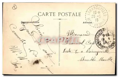 Marseille - Porte d'Aix — vista do arco de triunfo com trem e pedestres — editor desconhecido — Verso