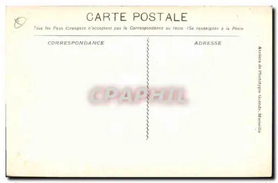 Marsella - La Plaza de Aix y el Arco del Triunfo — Ateliers de Phototypie Guende, n° 112 — Reverso