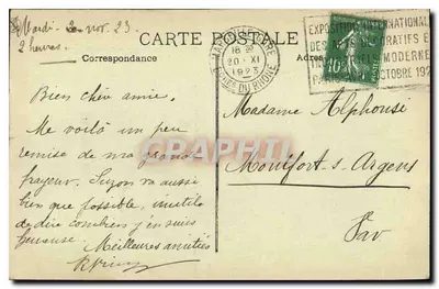 Marselha — A Porta de Aix — Editor não identificado, número de série não visível — Verso