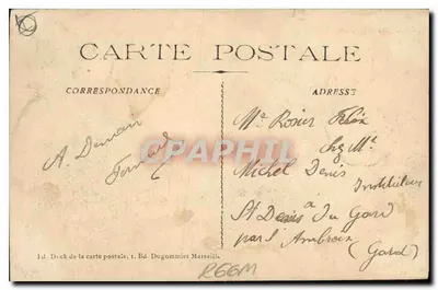 Marsiglia - Arco di Trionfo — editore Id. Duck de la carte postale, n°9 — Verso