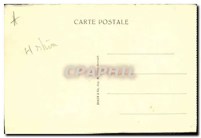 Bilhete postal antigo Ebersmunster Convento o Claustro — Verso