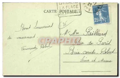 Emeraaldkust - Het Casino en de Strand - G.F. - Uitgave Guidat — Achterkant